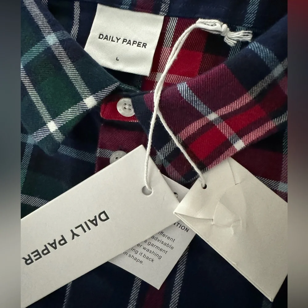 Daily Paper Hocheck Multi Colored Flannel Shirt Large - Picture 5 of 6